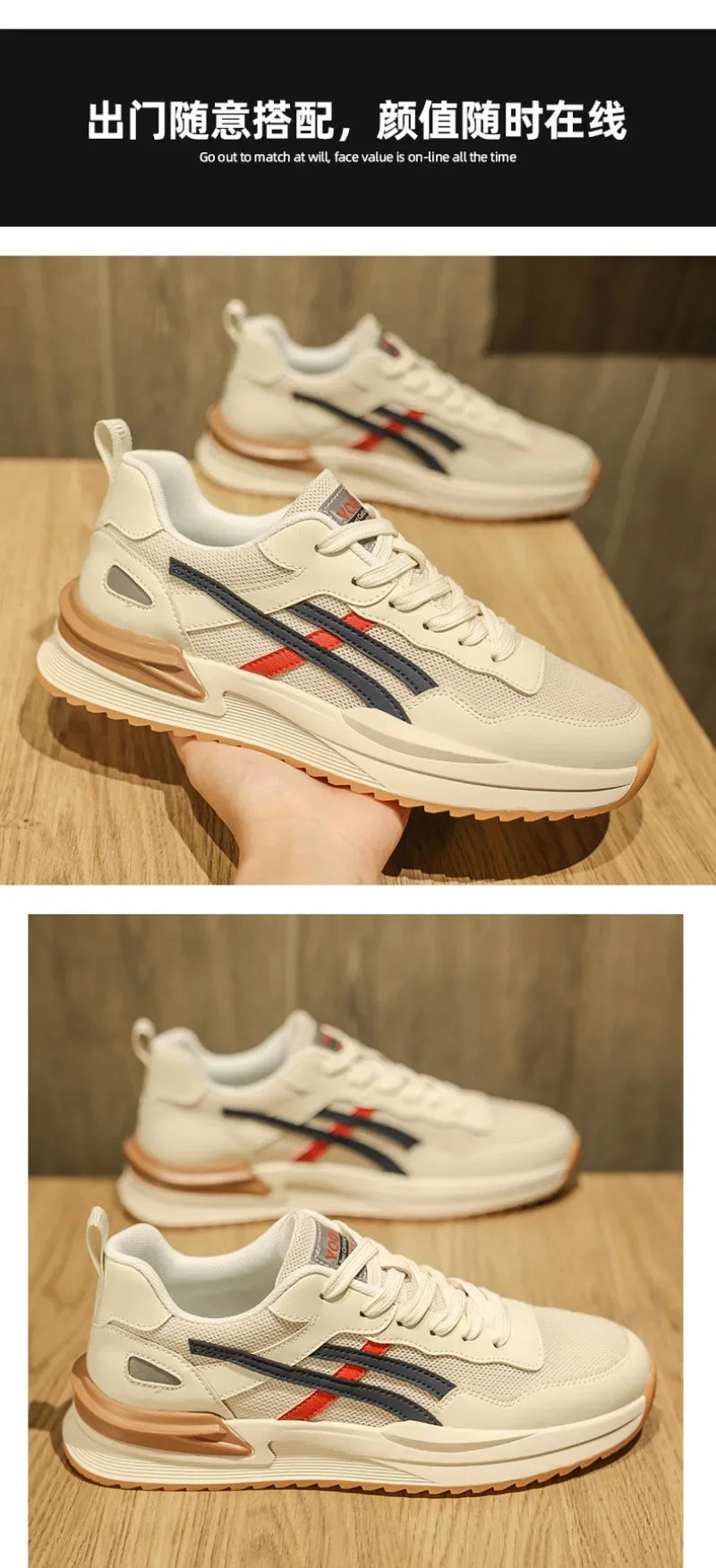 Men's Sneakers Breathable Casual Shoe Lace Up Sport Running Shoes for Men Tennis Shoes zapatos baratos liquidación envios gratis