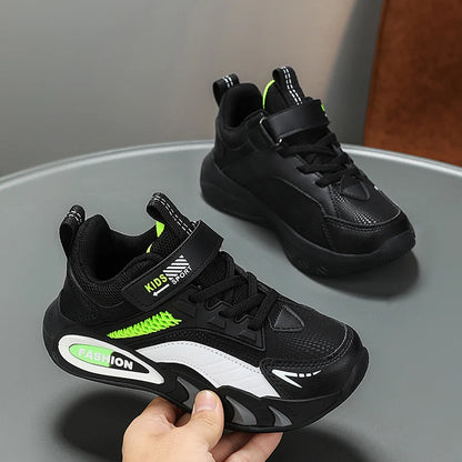 Childrens Tennis Shoes Autumn Sports Boys School Casual Sneakers Lightweight Breathable Leather New Daily Training Running Shoes