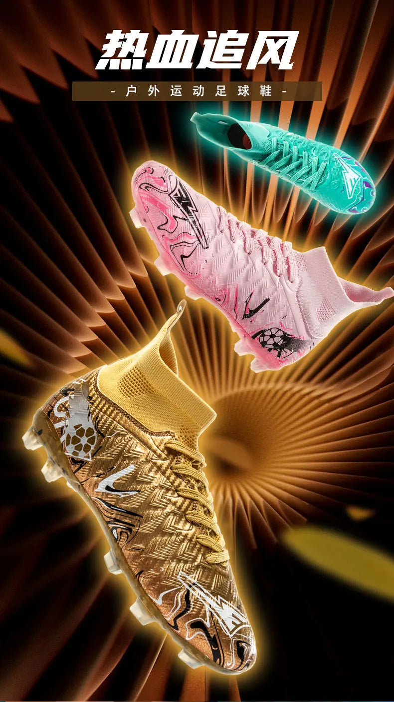 Men Professional Football Shoes Society Cleats Soccer Shoes Original Indoor Football Field Boots Grass Training TF/FG Sneaker