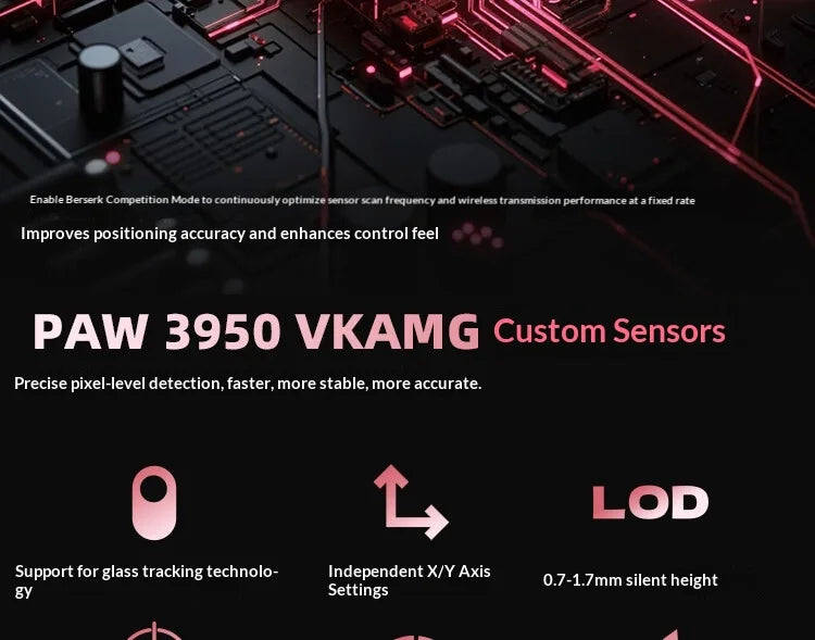 VALKYRIE VK M5 PRO Wireless Gaming Mouse with Dual 8K Polling, Intelligent Display, Lightweight Ergonomic Low Latency Mouse