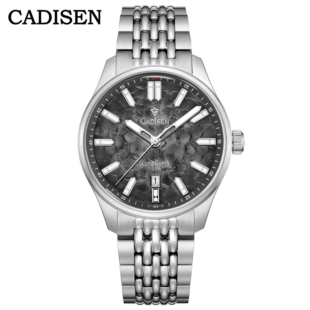 CADISEN 2026 Automatic Mechanical Men's Watch Blue Dial Business Casual 10ATM Waterproof Japan MIYOTA 8215 Movement Wristwatch