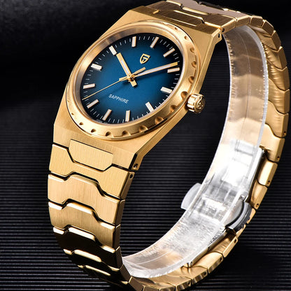 PAGANI DESIGN Men's Quartz Watches Ultra-Thin 7mm Series 37mm Sapphire Stainless Steel Waterproof Watches for Man TMI VJ21