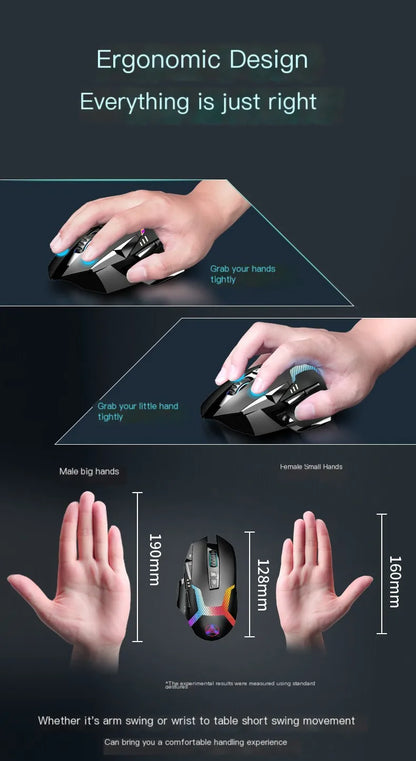 Wired Gaming Mouse 12000 DPI with Macro Programming, RGB Backlight & 10 Buttons