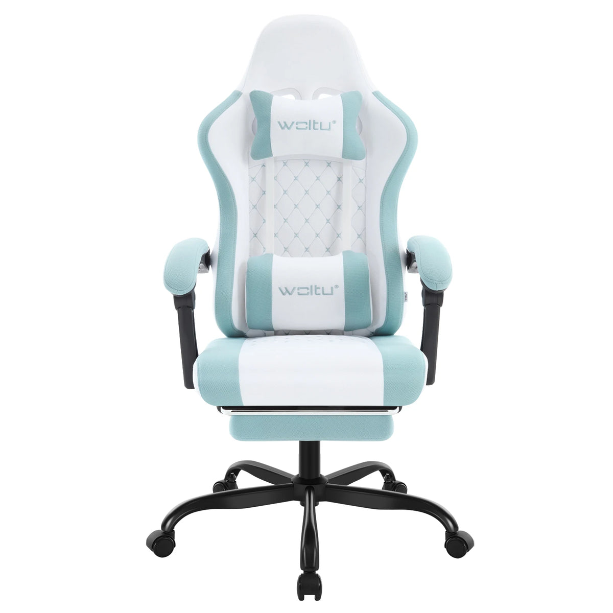 Cadeira de computador giratória WOLTU com função de massagem, cadeira de escritório ergonómica com almofada e apoio para os pés, cadeira gaming ajustável em altura