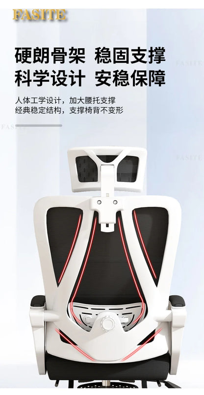 Ergonomic Office Chair with 4D Adjustable Waist Support, Swivel Computer Chair, Height Adjustable Desk Chair for Home Office, Study & Work