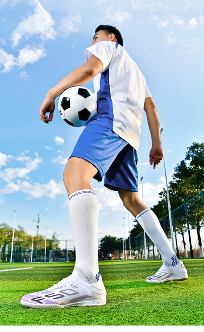 New Men Football Boots Non-Slip Match Grass Cleats High-top High-quality Soccer Shoes Futsal Sneakers Indoor Hot-selling Outdoor