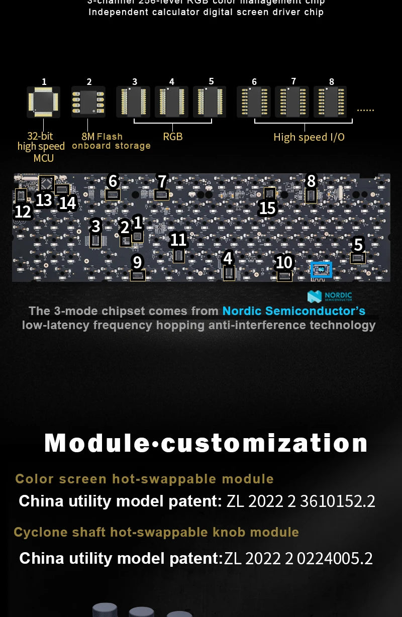 Teclado mecánico inalámbrico SKYLOONG GK104 Pro 100% personalizado, teclado con interruptores intercambiables en caliente de bajo ruido para PC gamer y accesorios de oficina