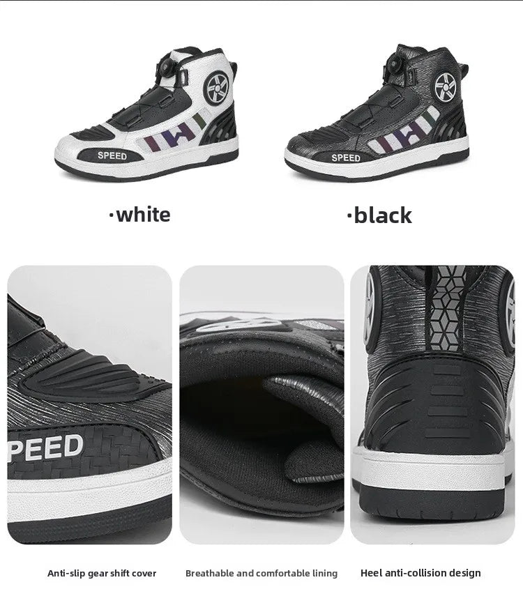 Motorcycle professional protective riding boots four season new fashion breathable anti slip men's outdoor off-road riding shoes
