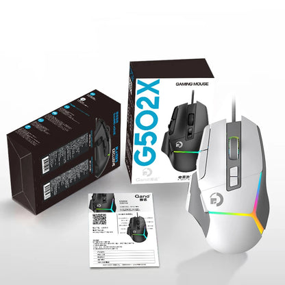 Wireless Gaming Mouse Bluetooth Rechargeable RGB Gaming Mouse with Optical Sensor, Programmable Wireless Gaming Mouse for Windows, Wired & Tri-Mode