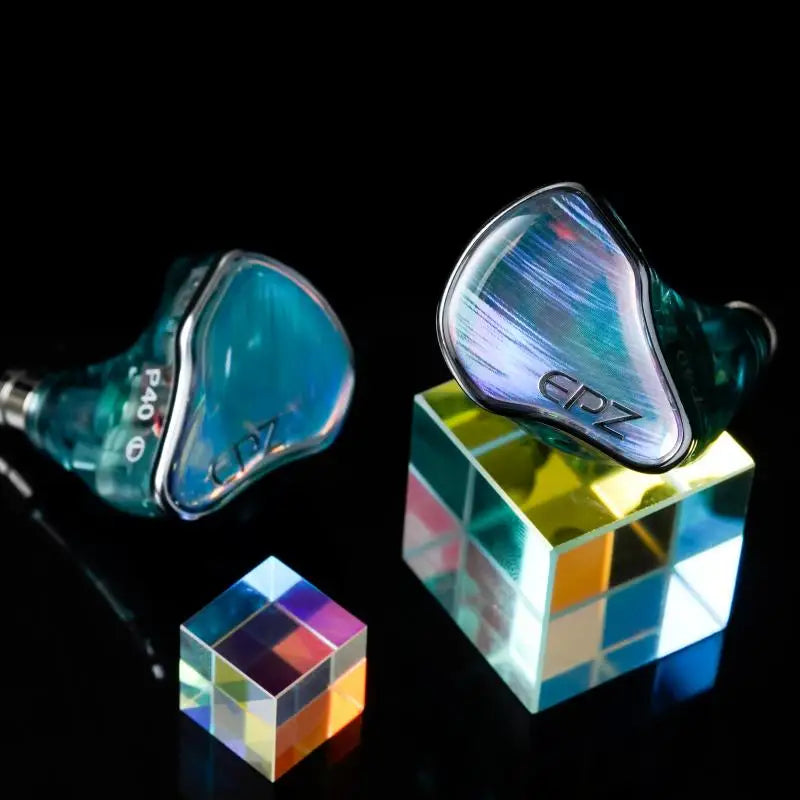 EPZ P40 PZT Ceramic HiFi In-Ear Headphones 2DD+1Planar Hybrid Drivers, EPZ P40 Ceramic Earphones with Silver-Plated Cable, 4.4mm/3.5mm Audiophile IEM
