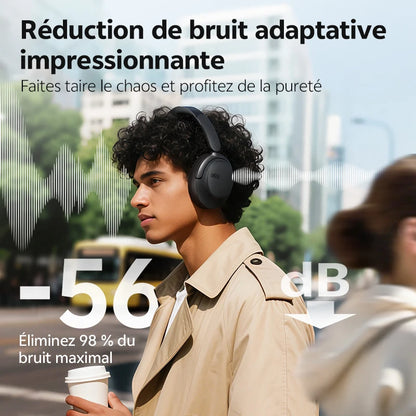 QCY H3S – Adaptiver ANC-Over-Ear-Bluetooth 6.0-Kopfhörer mit -56dB – Hi-Res LDAC Wireless-Headset, 102H Akku, räumlicher Klang mit Dual-Treiber