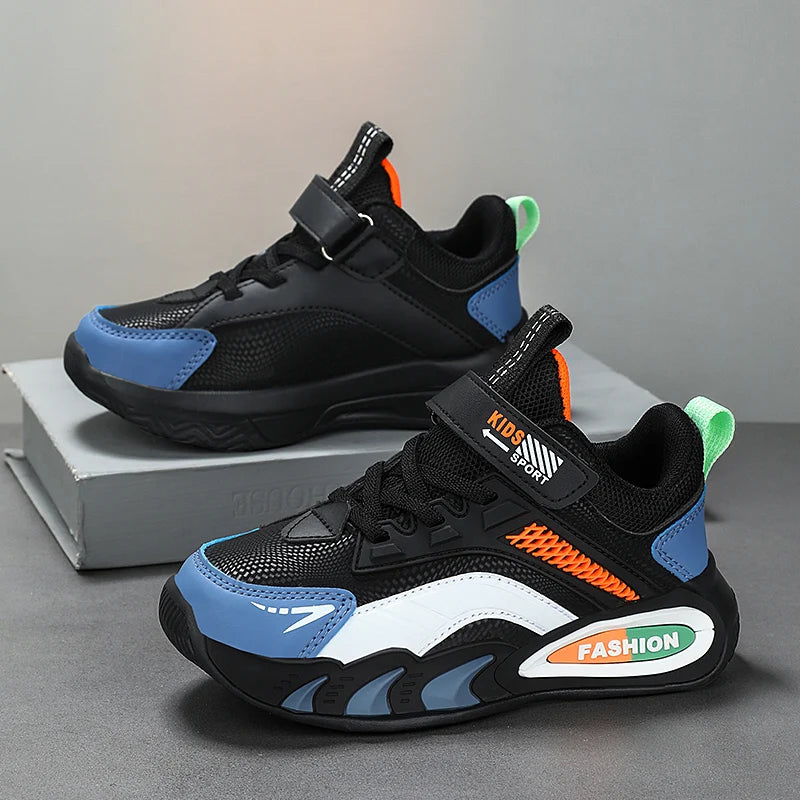 Childrens Tennis Shoes Autumn Sports Boys School Casual Sneakers Lightweight Breathable Leather New Daily Training Running Shoes