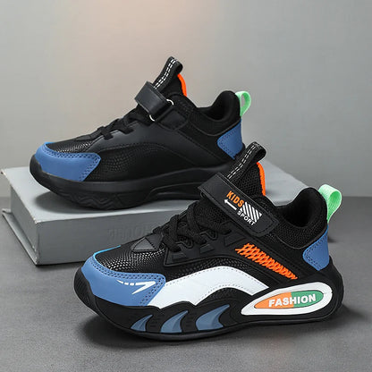 Childrens Tennis Shoes Autumn Sports Boys School Casual Sneakers Lightweight Breathable Leather New Daily Training Running Shoes