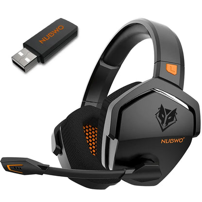 NUBWO G06 Pro Wireless Gaming Headset with Charging Station, Bluetooth 5.3 Gaming Headphones for PS5, PS4 & PC, ENC Microphone, 120-Hour Battery Life