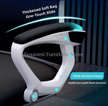 Breathable High Elastic Mesh Office Chair Ergonomic Gaming Chair with Reclining Backrest, Adjustable Lumbar Support, Swivel Computer Desk Chair with Footrest