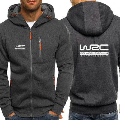 New Spring Autumn Men's World Rally Championship WRC Logo Printing Fashion Hooded Streetwear Casual Zipper High Quality Hoodies, Produit gaming premium Fraquane