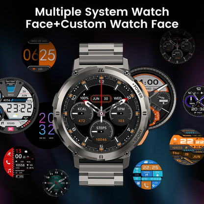 2025 Original KOSPET TANK T2 Smart Watches for Men Watches AMOLED AOD Smartwatch Bluetooth Call Electronic Men's Smart Watch