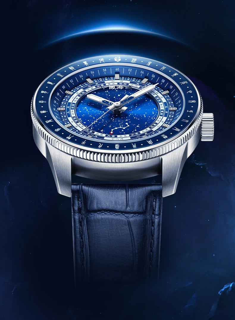 Seagull 24 Solar Terms Men Watch Star Calendar Luxury Watches Creative Big dipper Automatic Mechanical Wristwatch reloj New 1078