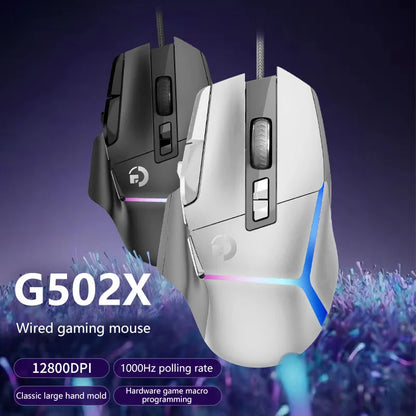 Wireless Gaming Mouse Bluetooth Rechargeable RGB Gaming Mouse with Optical Sensor, Programmable Wireless Gaming Mouse for Windows, Wired & Tri-Mode