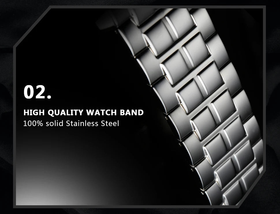 BERNY Men Mechanical Watch Top Accuracy Move Automatic Wristwatch Luxury Male Clock Sapphire Self-Winding Men's Watch Waterproof