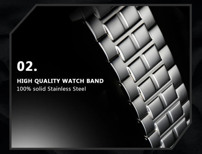 BERNY Men Mechanical Watch Top Accuracy Move Automatic Wristwatch Luxury Male Clock Sapphire Self-Winding Men's Watch Waterproof