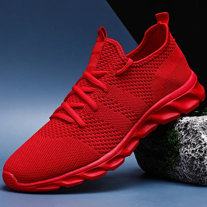 Mens Running Shoes Soft Soles Wear-resistant Breathable Sports Shoes Mesh Outdoor Fashion Big Size Tennis Shoes for Men