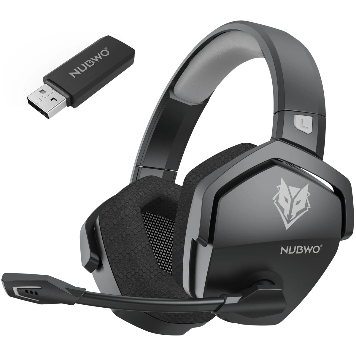 NUBWO G06 Pro Wireless Gaming Headset with Charging Station, Bluetooth 5.3 Gaming Headphones for PS5, PS4 & PC, ENC Microphone, 120-Hour Battery Life