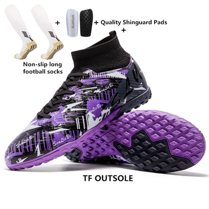 Size 34-46 Men FG/TF Football Boots Futsal Professional Unisex Kids Soccer Shoes Training Outdoor Boys Football Shoes Sneakers