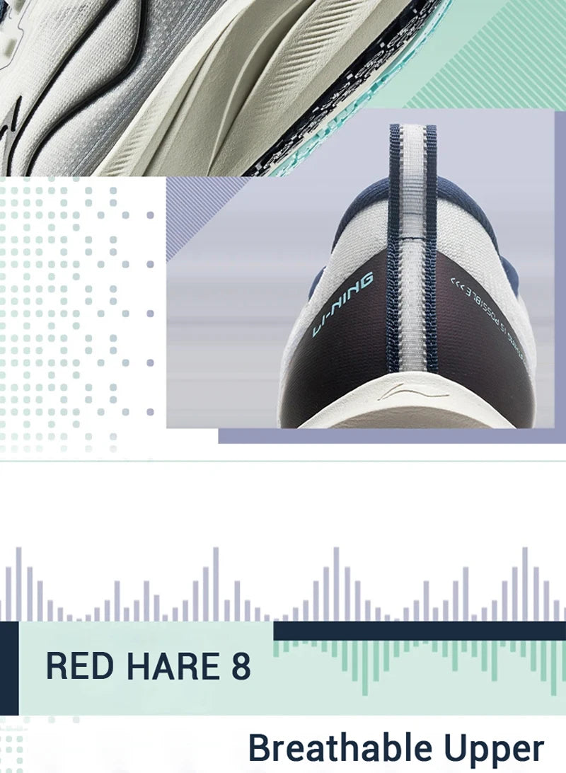 Pánské závodní běžecké boty Li-Ning RED HARE 8 LIGHT FOAM ULTRA, reflexní tlumené stabilní boty, lehké tenisky LiNing ARPV001