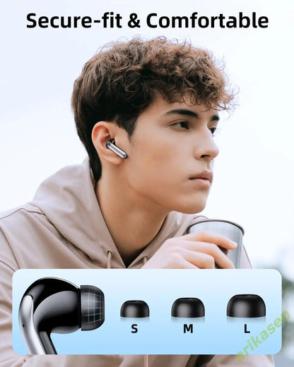 ANC Bluetooth 5.3 Wireless Earbuds with LED Display – Active Noise Cancelling TWS Earphones with Mic, 36H Playtime