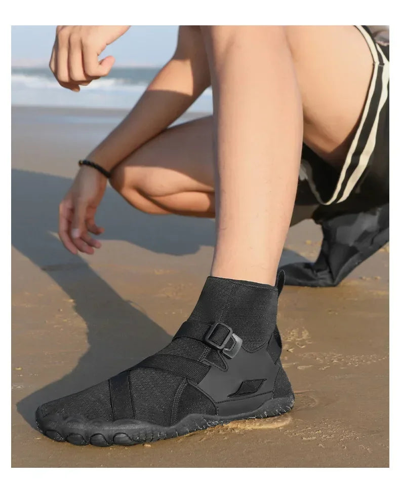 Outdoorové sportovní brodicí tenisky na turistiku, unisex plavecké boty do vody, vysoké barefoot aqua boty na pláž, fitness, potápění a surfování, sandály