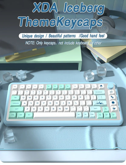 Iceberg XDA Profile keycaps Brazilian Korean Japanese Russian Spanish French ISO Enter PBT keycap For Mechanical Keyboard GK61