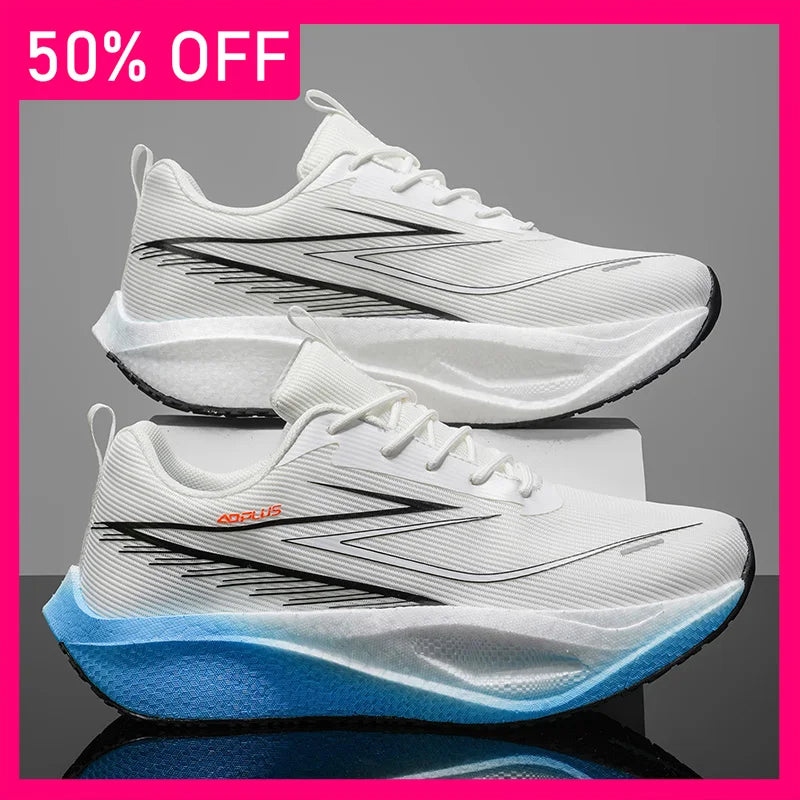 Unisex Sports Shoes Trendy Mesh Breathable Professional Running Shoes Outdoor Fitness Comfortable Lace Up Sports Shoes for Men