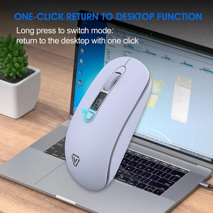 Lenovo Wireless Mouse Bluetooth 2.4G With Smart Display Silent Portable Silent Click Mouse Rechargeable Office Computers Laptops