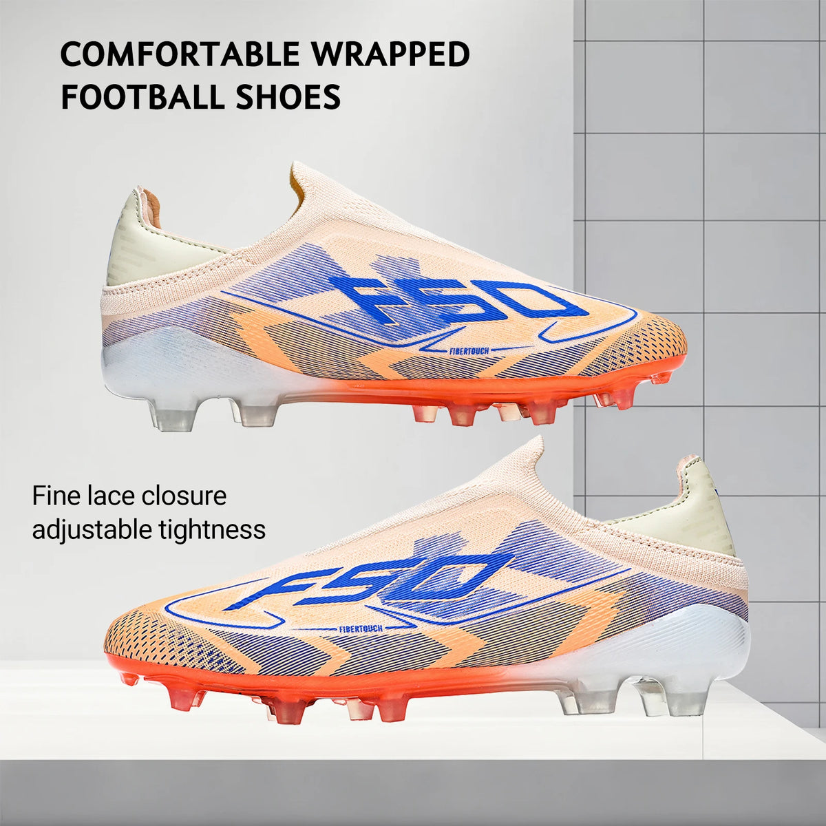 AG/FG Soccer Cleats for Men Women Kids Youth PU Fabric Upper TPU Sole Non-Slip Wear-Resistant for Natural Grass Sports Pitch Training