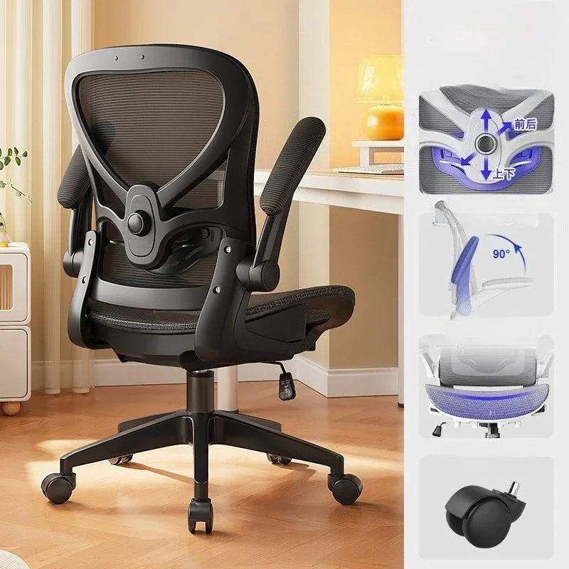 Silla gaming de estilo racing ajustable, sillón reclinable, soporte lumbar 3D, respaldo de malla y acolchado grueso para escritorio
