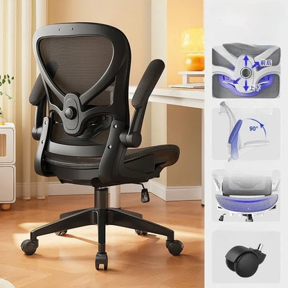 Silla gaming de estilo racing ajustable, sillón reclinable, soporte lumbar 3D, respaldo de malla y acolchado grueso para escritorio