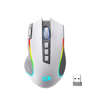 Redragon M612 PRO RGB Wireless Gaming Mouse, Tri-Mode Bluetooth 2.4G & Wired, 8000 DPI Optical Gaming Mouse, 9 Programmable Buttons, 7 RGB Backlit Modes