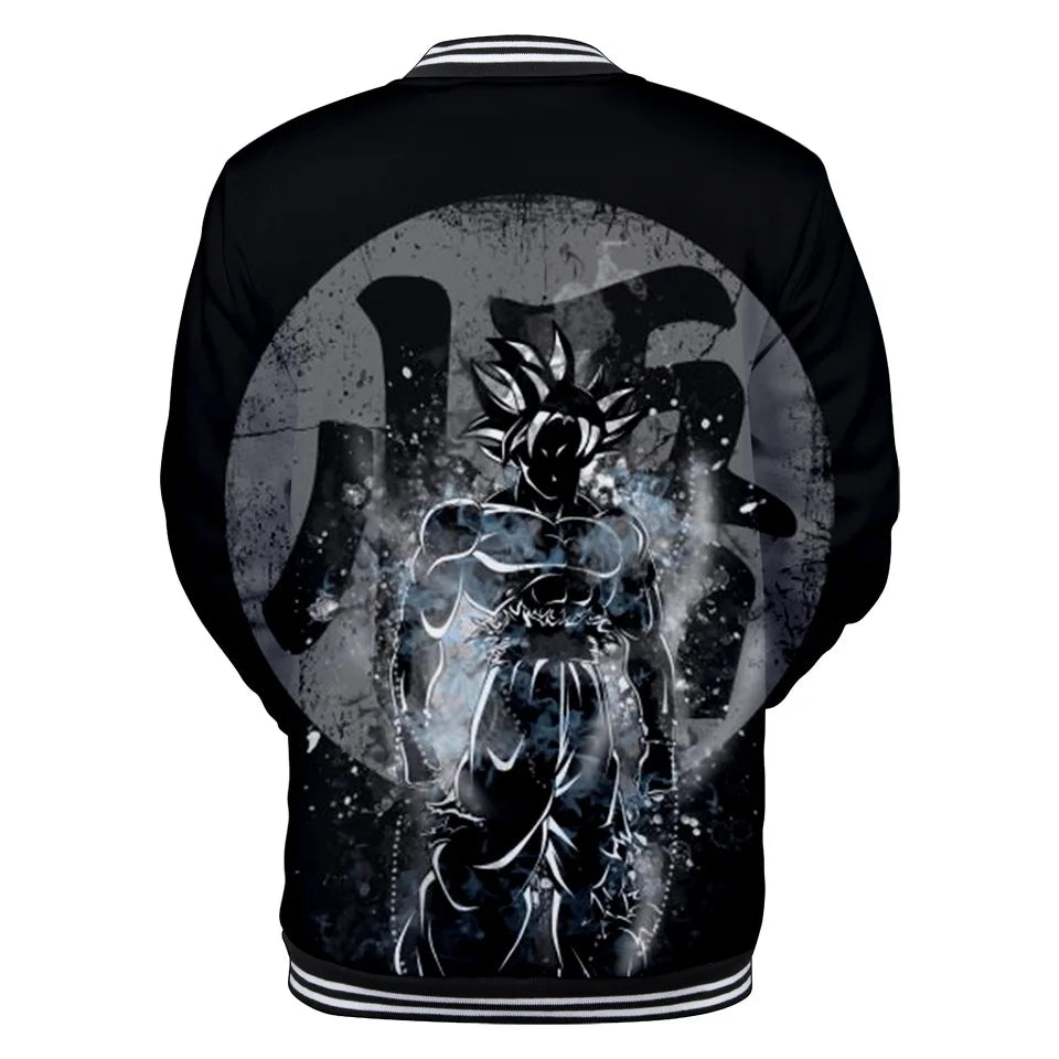 New Japanese Anime Dragon Ball Z Varsity Jacket Autumn Casual Sweatshirt Hoodie Coat Jacket Brand Baseball Jacket