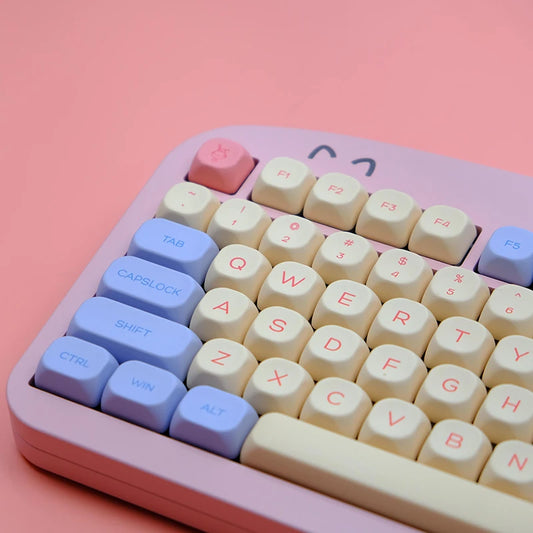 141 keys Marshmallow KOA Keycap PBT DYE Sublimation MOA Keycaps ISO 7U Japanese Korean Russian Key Caps For Mechanical Keyboard