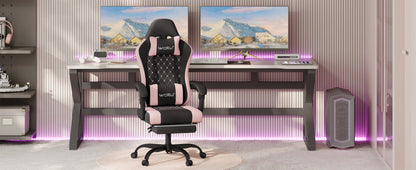 Cadeira de computador giratória WOLTU com função de massagem, cadeira de escritório ergonómica com almofada e apoio para os pés, cadeira gaming ajustável em altura