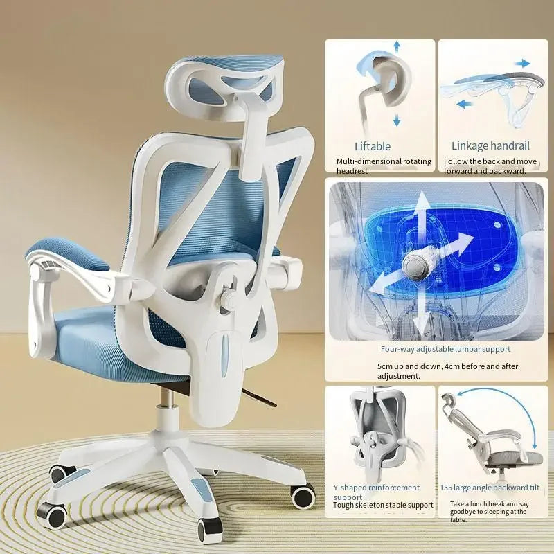 UVR Ergonomic Gaming Computer Chair Breathable Mesh Office Chair with Adjustable Armrest, Swivel Executive Desk Chair for Home Office & Work