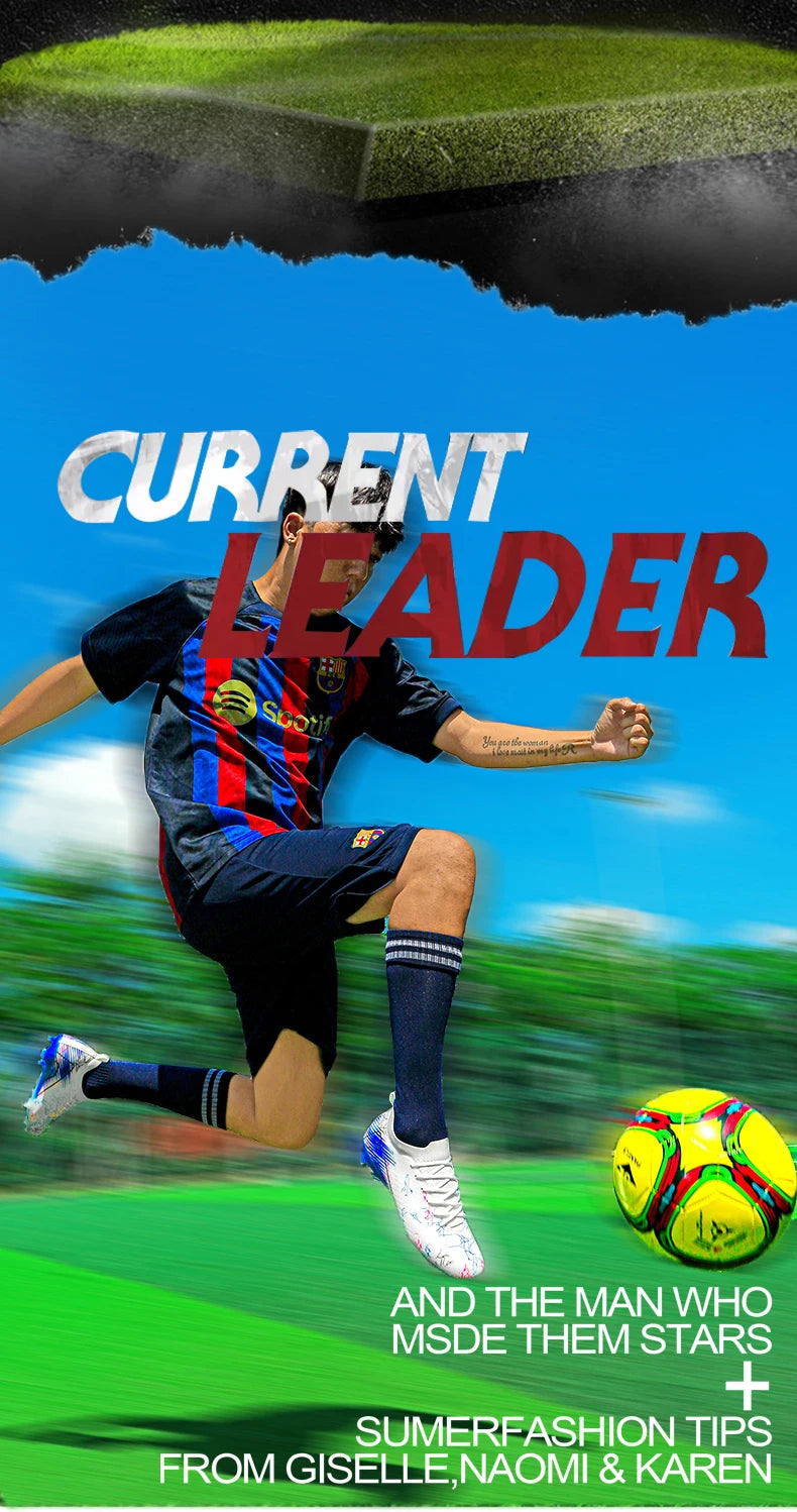 New Men's Football Boots Non-Slip Soccer Shoes Training Sneakers FG Top Quality Cleats Wholesale Drop Shipping Unisex Adult