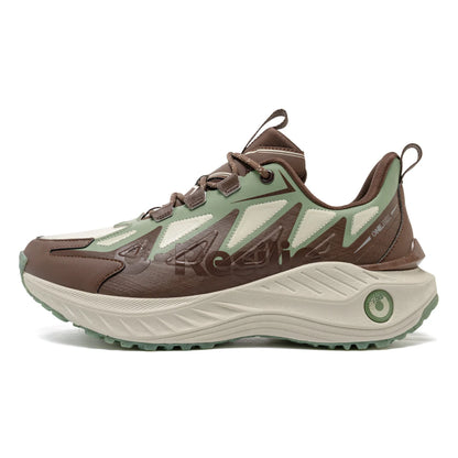 ONEMIX Men Trail Running Shoes Wearable Anti-Slip Leather Sneakers Support Stable Off Road Sports Shoes Outdoor Walking Sneakers