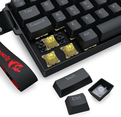 Redragon K617 HE Rapid Trigger Gaming 60% 61 Keys Wired Mechanical Keyboard,Dedicated Hall Effect Magnetic Switch,Strap Version