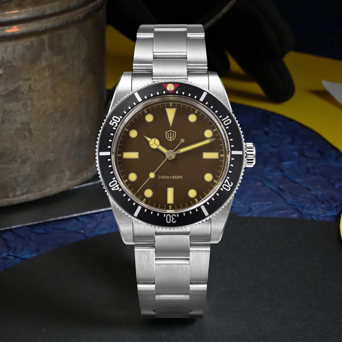 Watchdives WD7922 BB54 Watch VH31 Sweep Second Movement Sapphire Crystal 20bar Waterproof C3 Luminous 37mm Vintage Watches