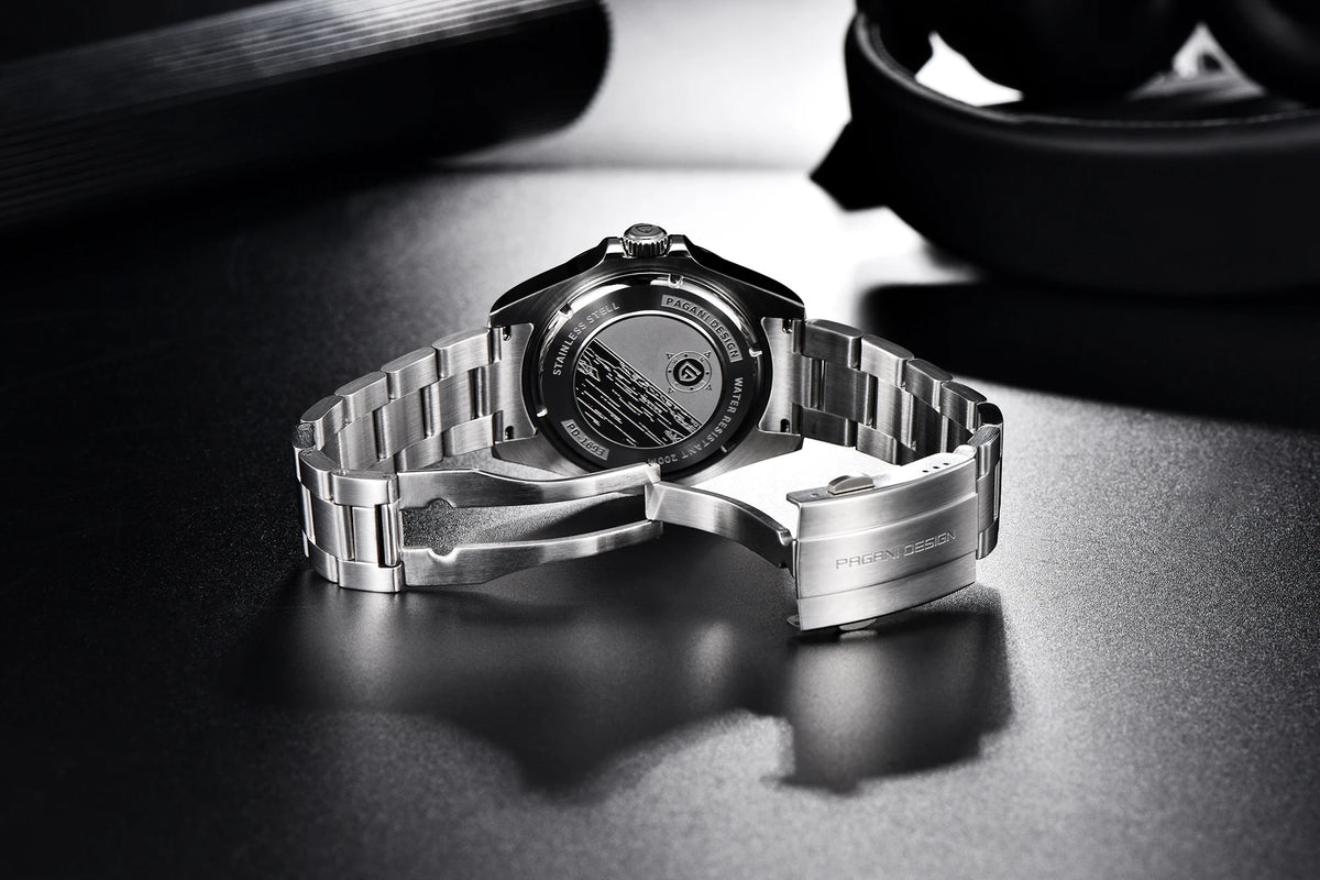 PAGANI DESIGN 2025 New Men's Automatic Mechanical Watch GMT Classic Retro Stainless Steel 200m Water Resistant Men's Wristwatch