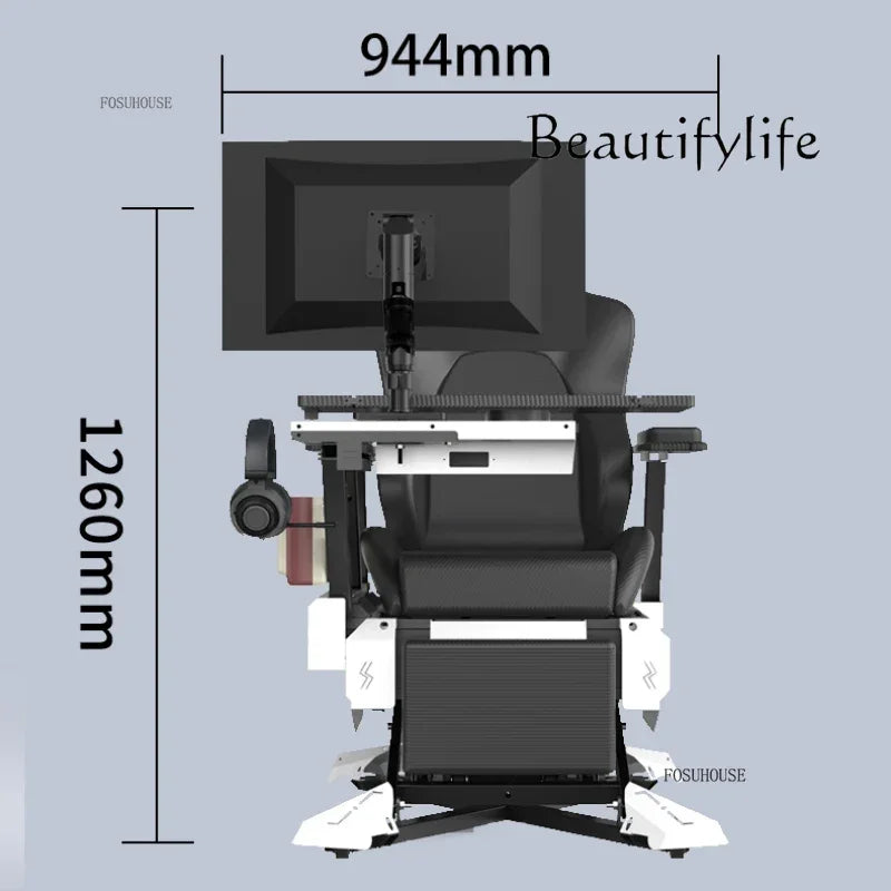 Zero Gravity Gaming Chair Ergonomic Office Chair, Multifunctional Computer Chair with Reclining Cockpit Design, Comfortable Office Gaming Chair
