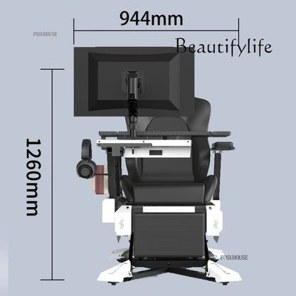 Zero Gravity Gaming Chair Ergonomic Office Chair, Multifunctional Computer Chair with Reclining Cockpit Design, Comfortable Office Gaming Chair