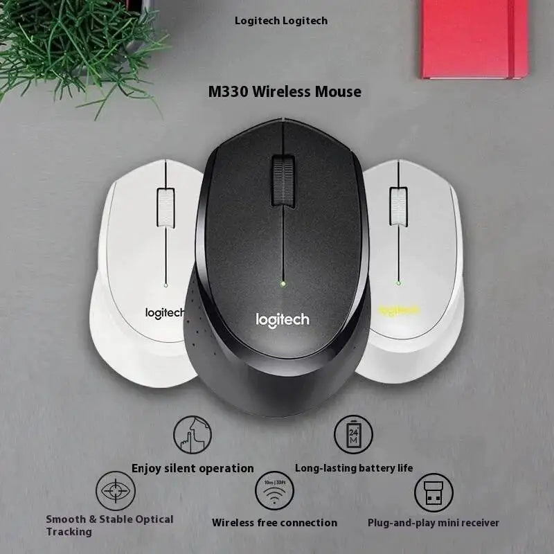 Logitech M330 Professional Office Mouse, Compact, Quiet, Convenient to Carry, Comfortable to Touch, Specifically Designed